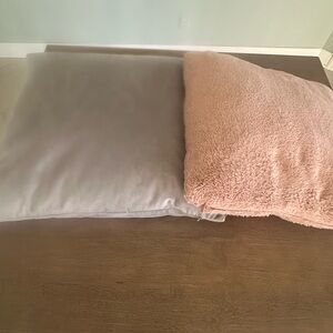 Cozy Pink and Gray Pillow Set